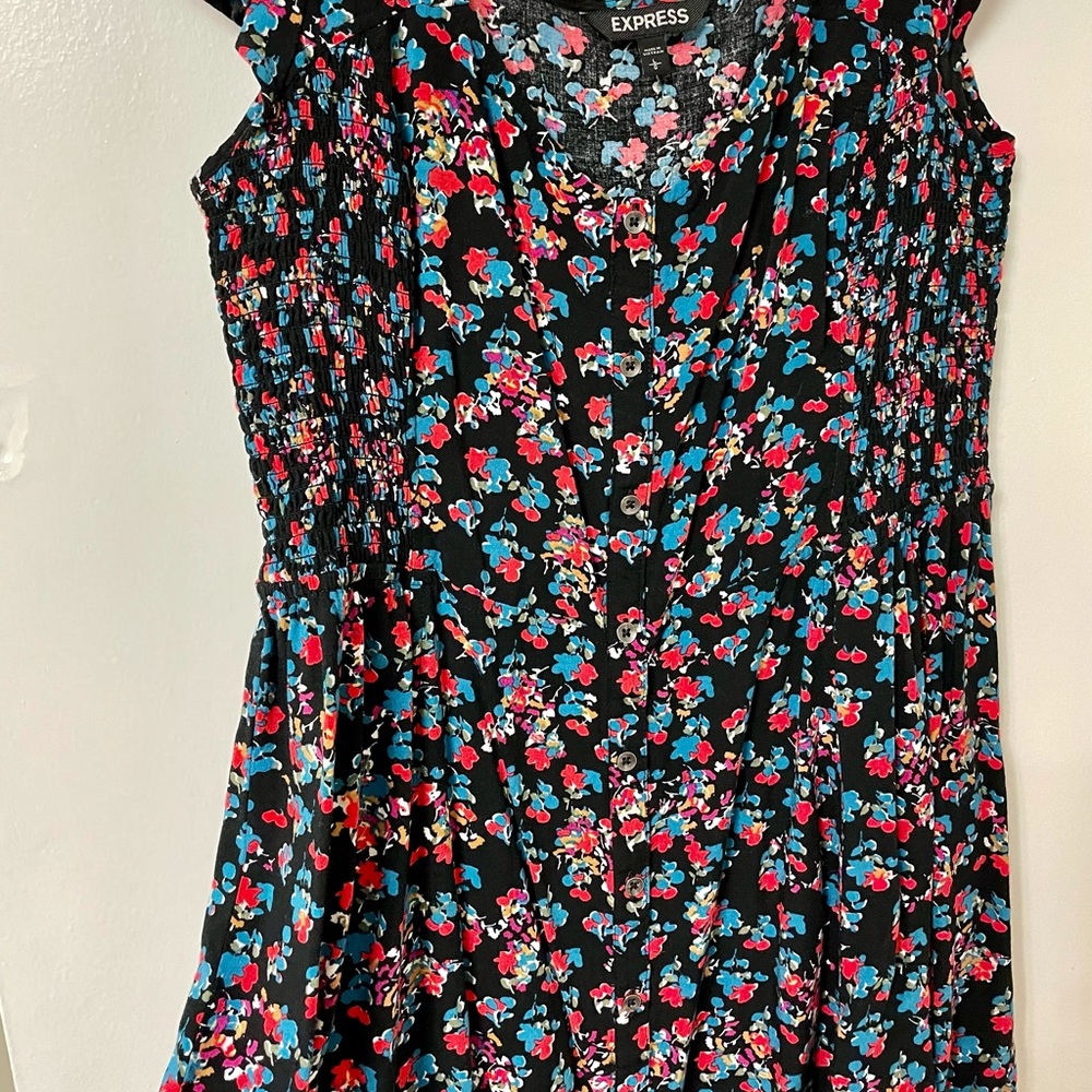 Black floral Express dress